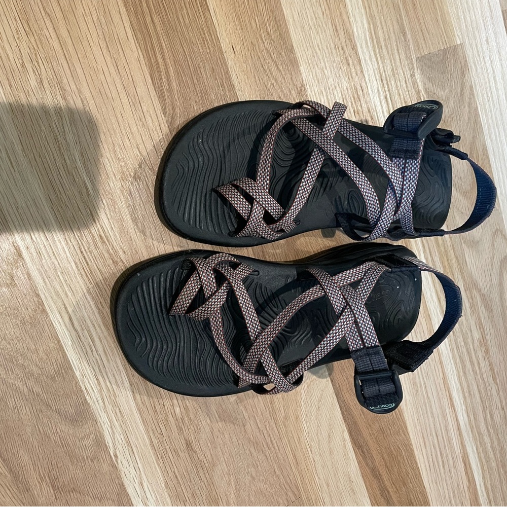 Black and Brown Strappy Sandals